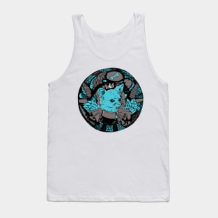 Blue Grey Circle of the Chihuahua Tank Top